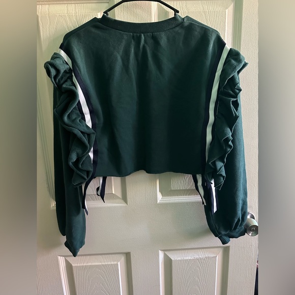 Green Ruffle Sweater - Picture 9 of 10